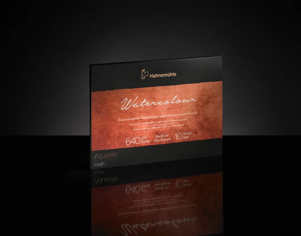 Hahnemühle The Collection Watercolor Block - Rough, 9.4" x 12.6", 300 lb, 10 Sheets