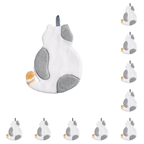 Wosthever de cocina Toalla de terciopelo coralino Cómodo colgante Paño de limpieza de secado rápido Toallas de mano Accesorio Baño doméstico Type1 NO1