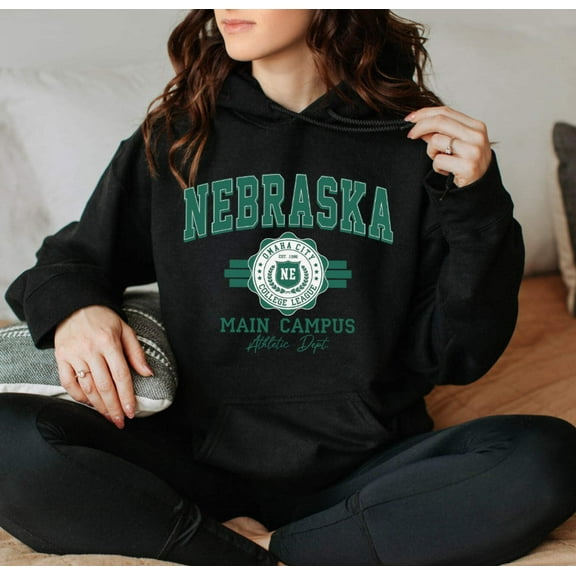 NEBRASKA Graphic Unisex Fleece Hooded Sweatshirt