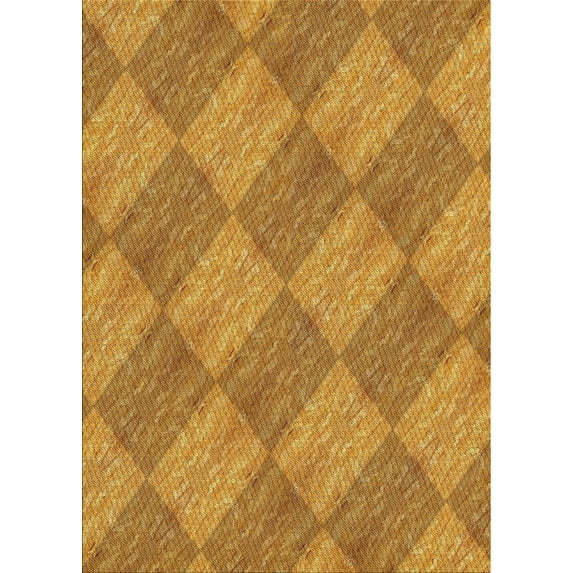Ahgly Company Machine Washable Indoor Rectangle Transitional Beer Orange Area Rugs, 7' x 9'
