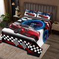 thumbnail image 2 of Erosebridal Racing Car Coverlet Set King,Geometric Buffalo Bedding Set,Extreme Sports Decor,Ultra Soft,3-Piece, 2 of 5