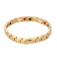 thumbnail image 1 of Pulsera de terapia magnética de acero titanio de moda ajustable - Regalo para el cuidado de la salud, 1 of 10