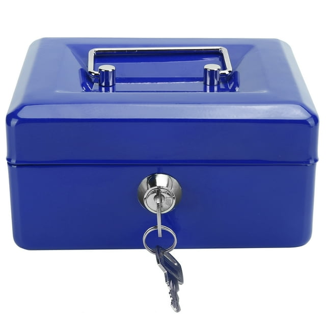 Gupbes Cash Box, Safe Box Wth Key Lock Case, For Office Home