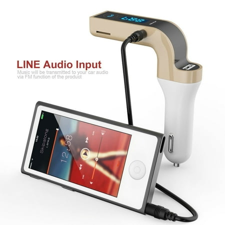 - CARG7 LCD Bluetooth Car Charger FM Kit MP3 Audio Transmitter USB Handsfree Phone