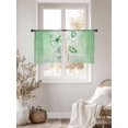 thumbnail image 4 of Green Flowers Sheer Curtains 45 Inches Length 2 Panels Set, Window Sheer Curtains for Living Room/Bedroom, Spring Floral Elegant Pastoral Botanical Light Filtering Rod Pocket Curtain 52''x45''x2, 4 of 8