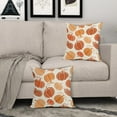 thumbnail image 3 of Fall Orange Pumpkin Pillow Covers 20x20 Set of 2 Autumn Themed Thanksgiving Cream Print Decorative Throw Pillows Outdoor Pillowcase Farmhouse Linen Cushion Case Decor for Home Sofa Couch Bed, 3 of 6