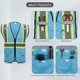 thumbnail image 3 of Chaleco de Seguridad SULWZM Azul Celeste con Cierre y Bolsillos XL, 3 of 7