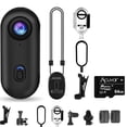 thumbnail image 3 of Acuvar 64GB FHD 1080P Mini Body Camera, Wearable Thumb-Size Action Cam, Hands-Free Body Worn Recorder for Work, Travel & Pet Walking (Black), 3 of 13