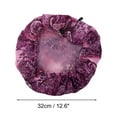 thumbnail image 2 of Unique Bargains 1 Pc Women Adjustable Shower Cap for Bathroom Business Travel Purple PEVA Satin, 2 of 4