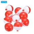 thumbnail image 3 of 2 Inch Fishing Bobbers, Plastic Push Button Round Fishing Float, Red and White 20 Pack, 3 of 6