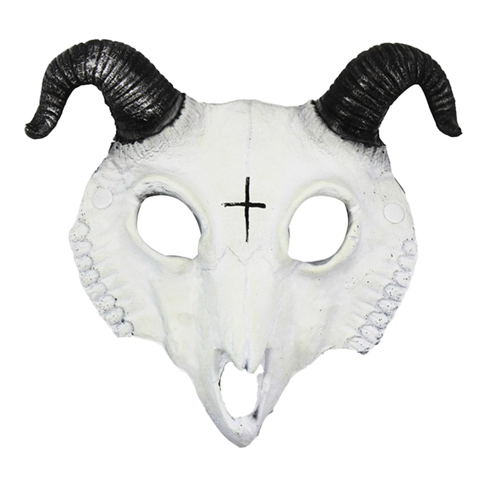 Máscara De Cuernos De Cabra Para Halloween - Disfraz Espeluznante Para Fiestas Y Cosplay