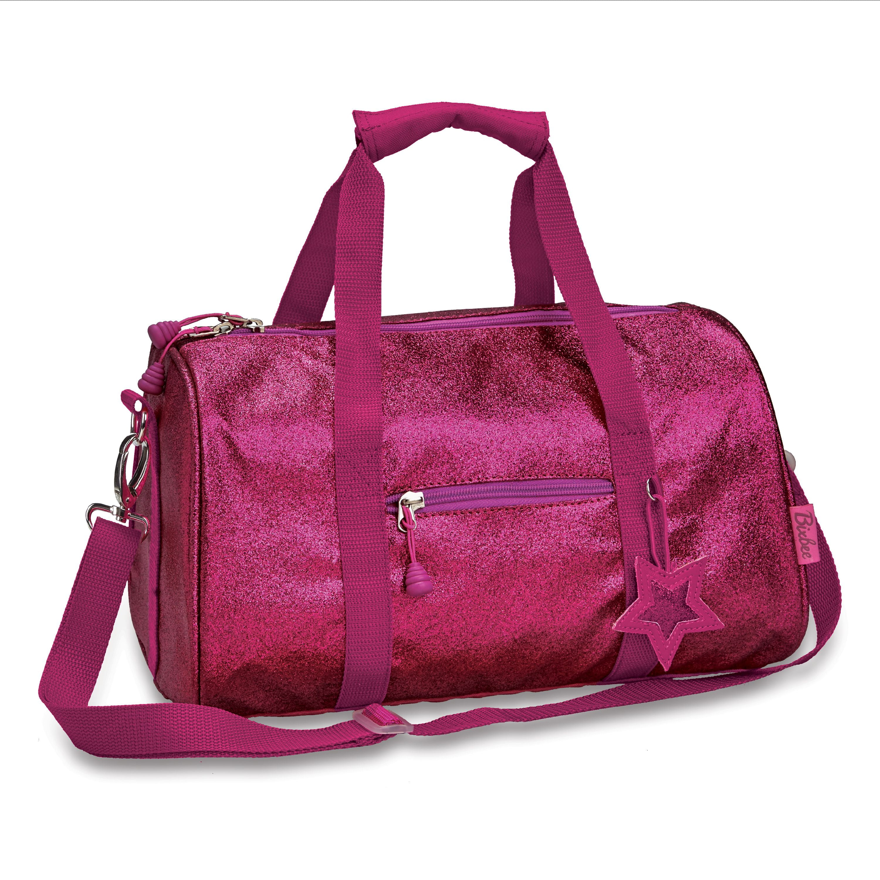 Bixbee Kids Duffel Bag for Dance, School and Sports, Small, Medium and Large, Sparkalicious Pink ...