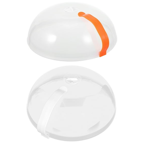 REACHISE 2pcs Microwave Plate Covers with Handle & Steam Vents - Anti-Splatter Lid