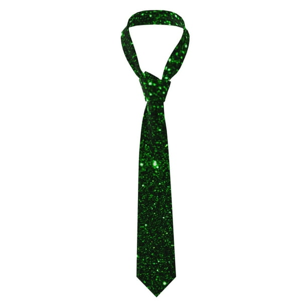 Fotbe Green Sparkling Corbata Clásica para Hombre con Estampado – Corbata de Seda Jacquard Tejida, para Negocios, Bodas y Eventos Formales