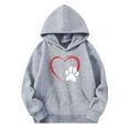 thumbnail image 4 of Babcutegg Girls Sweatshirts Hoodies Casual Fashion Pullover Outfit for Kids Gray Size 9, 4 of 4