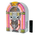 thumbnail image 1 of Arkrocket Athena Mini Jukebox / Lecteur CD de Table / Haut-Parleur Bluetooth / Radio / Lecteur de Cartes USB et SD avec Système d'Éclairage LED Rétro (Rose Blanc), 1 of 5