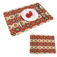 thumbnail image 1 of DouZhe Polyester Placemats Set de 4, Boho Sud-Ouest Aztec Modèle Résistant à la Chaleur Place Mats pour Table à Manger, 12 "x 18", 1 of 6