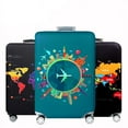 thumbnail image 2 of World Map Design Luggage Protective Cover Travel Suitcase Cover Elastic Dust Cases For 18 to 32 Inches Travel Accessories 19 S, 2 of 6