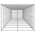 thumbnail image 2 of vidaXL Chenil Extérieur en Acier Galvanisé avec Toit 26,62 M2, 2 of 4