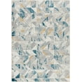thumbnail image 2 of Hauteloom Gonca Living Room, Bedroom Area Rug - Contemporary - Natural Gray, Royal Denim, Steel - 18" Sample, 2 of 6