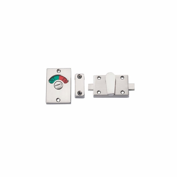 Pestillo Cerradura indicadora Perno de acero inoxidable Cerradura de la puerta Perno indicador Vacante/Ocupado Baño WC Baño público Baño Privacidad Puerta divisoria