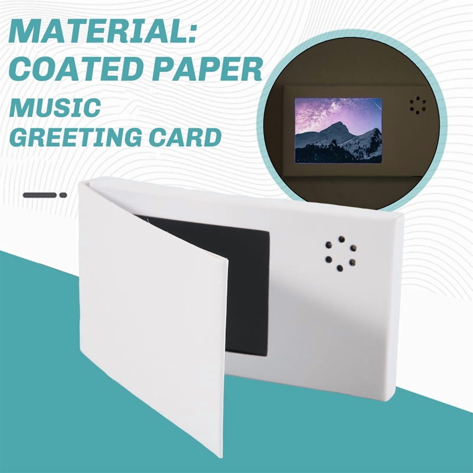 Katigan 2.4inch Birthday White Video Book Card 128MB Lcd Invitation Gift Music Greeting Card Upload Video Lcd Greeting Card