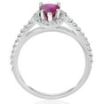 thumbnail image 3 of Pompeii 1 1/2ct Pear Shape Ruby & Diamond Halo Ring 14K White Gold (G/H,SI1-SI2), 3 of 4