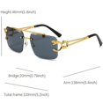 thumbnail image 2 of ENSARJOE Men's Fashionable Tinted Square Rimless Glasses - Perfect for Outdoor Activities and Protecting Your Eyes, 2 of 5