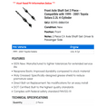 thumbnail image 2 of Front Axle Shaft Set 2 Piece - Compatible with 1999 - 2001 Toyota Solara 2.2L 4-Cylinder 2000, 2 of 2