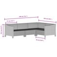 thumbnail image 4 of vidaXL 7 Piece Garden Lounge Set with Cushions Grey Poly Rattan, 4 of 5
