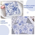 thumbnail image 6 of MLINS 100pcs Blue Floral Napkins Paper Napkins For Decoupage Paper Napkin Decorative Holiday Napkins Hotel Desktop Napkins Party Table Napkins, 6 of 7