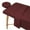 Burgundy, variant on Saloniture 3-Piece Microfiber Massage Table Sheet Set - Premium Facial Bed Cover - Includes Flat and Fitted Sheets with Face Cradle Cover - Gray