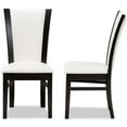 thumbnail image 3 of Bowery Hill 18.5" Modern Faux Leather Dining Side Chair in White (Set of 2), 3 of 7