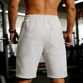 thumbnail image 5 of Besolor Mens Summer Shorts Knee Length Elastic Waisted Drawstring Casual Loose Workout Running Shorts with Pockets(3X-Large,Gray), 5 of 7