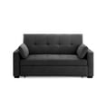 thumbnail image 6 of Nantucket Pull-Out Chenille Sleeper Sofa with Accent Pillows, Full Size, Charcoal, 6 of 6