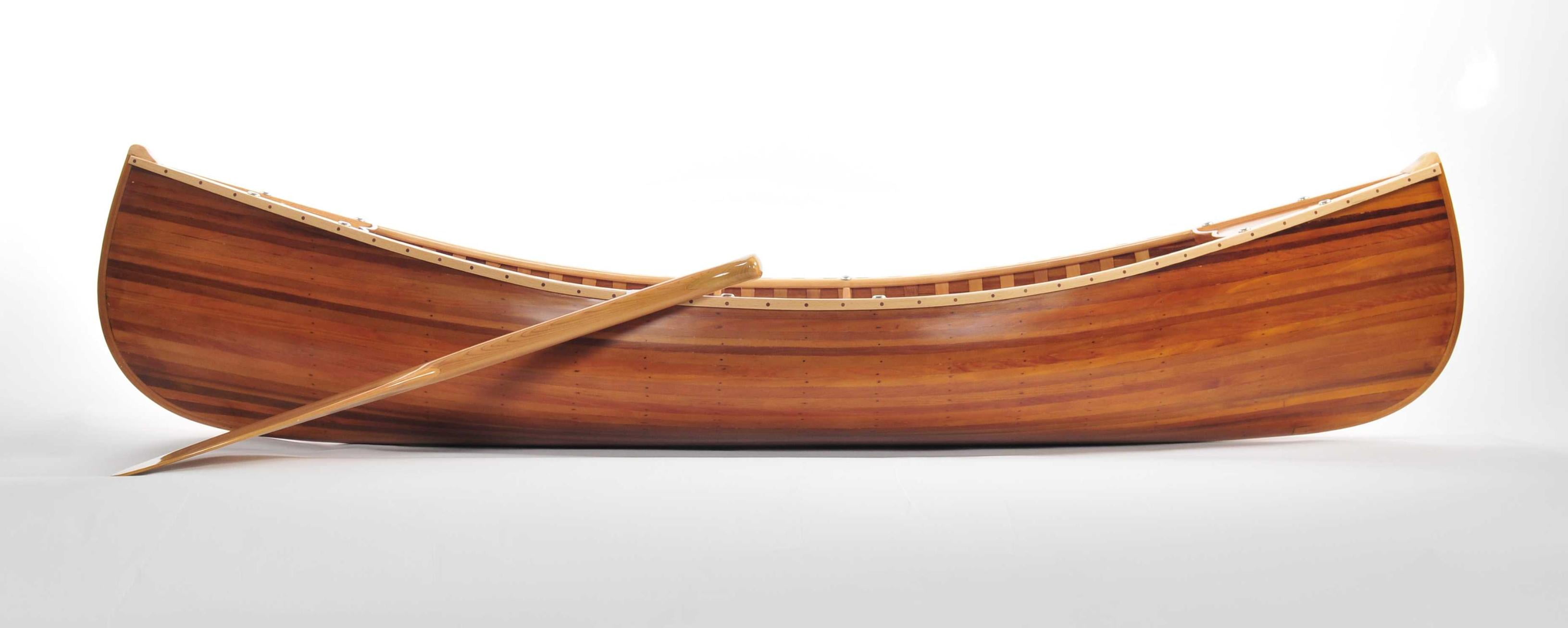 HomeRoots Decor 20.25 In. x 70.5 In. x 15 In. Wooden Canoe With Ribs