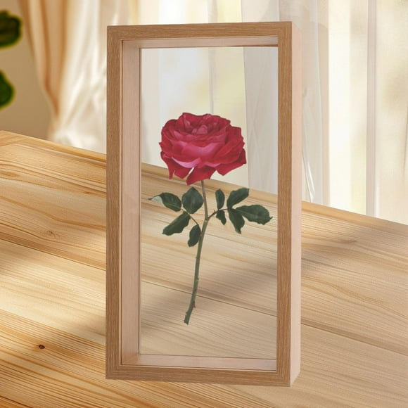 Elodie Shadow Box with Plexiglass Cover Tickets Photos Wooden s 3D Picture Frame brown