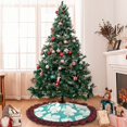 thumbnail image 6 of Kdxio Vintage Floral Print Christmas Tree Skirt Christmas Xmas Tree Skirts Mat for New Year Holiday Christmas Party Decorations-36", 6 of 6