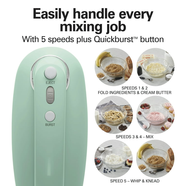 2-Speed Mint Green Hand Blender with Beaker 2-Speed Mint Green Hand Blender with Beaker