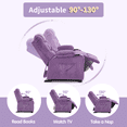 thumbnail image 6 of MCombo Big Kids Recliner Chair with Cup Holders, 3+ Age Group, Velvet Fabric 7355, 6 of 10