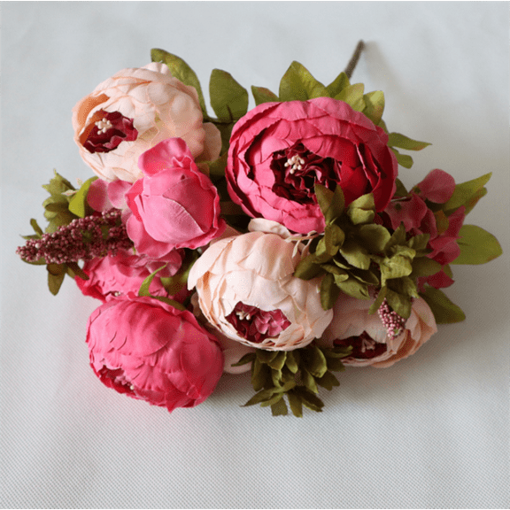 Artificial Flower Peony Bouquet Home Decor Fake Dried Flowers Bouquet Imitation Flower Decor Wedding Decor