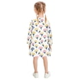 thumbnail image 6 of Tropical Fan Leaves Pattern Girls'long-sleeved dress Thickened A-dress Warm Dress Basic Shirt Party Dresses, 6 of 7