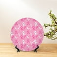 thumbnail image 6 of Wukai Breast Cancer Awareness (3) Print Decorative Plate for Display,Bone China Decorative Plate, Ceramic Dinner Plate with Stand, Vertical Ceramic Plate-8in, 6 of 6