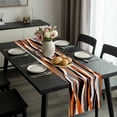 thumbnail image 2 of Abstract Stripes Table Runner 72 Inches Long, Retro Modern Orange Black Gray Lines Kitchen Coffee Dining Table Decoration for Home Party Birthday Wedding Home Decor 14x72 Inches, 2 of 8