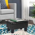 Footrest Ottoman Modern Small Rectangular Faux Leather Footstools for ...