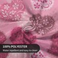 thumbnail image 4 of Valentine''s Day Tablecloth Round 60 Inch 14th February Romantic Pink Red Flower Love Heart Decorative Table Cloth with Waterproof Polyester for Holiday Kitchen Dining Room Outdoor Patio Party, 4 of 6
