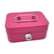 Cash Box with Lock Case with Top Handle Portable Souvenir Box Treasure Chest Pink - image 4 of 8