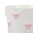 thumbnail image 5 of Mainstays 6.25" x 6.25" x 6" Round Cream and Pink Ceramic Bow Planter, 5 of 9