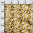 thumbnail image 2 of oneOone Tissu Viscose Georgette Jaune pour Enfants Matériel de Robe Florale Tissu Imprimé au Mètre 42 Pouces de Large, 2 of 4