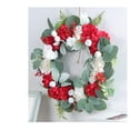 thumbnail image 7 of FFENYAN Artificial Simulation Garland Fresh Red And White Flowers Wreaths Door Hanging Holiday Simulation Flowers Withered Branches Wreaths Hotel Decoration Wall Hanging, 7 of 7